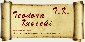 Teodora Kusicki vizit kartica